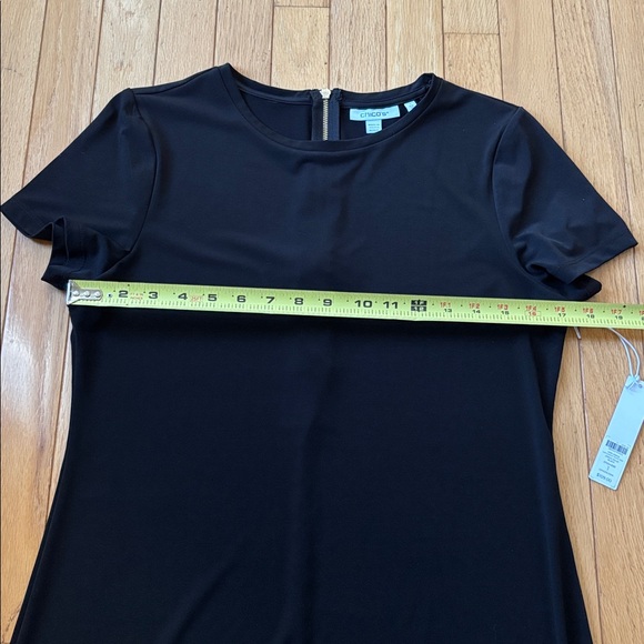 Chicos black Tshirt dress Size M (1). Cap-sleeve, midi length stretchy - Picture 6 of 7